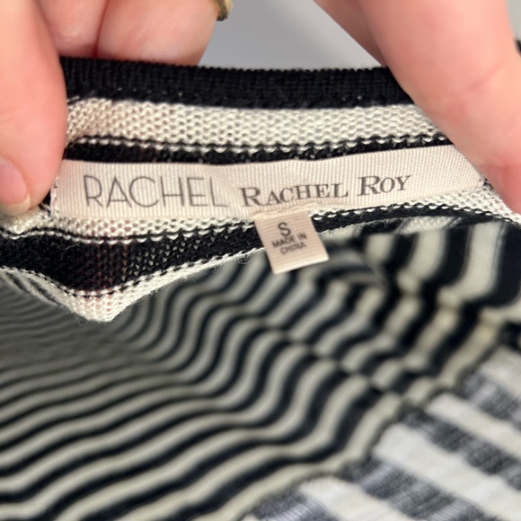 Rachel Roy: Open Stripe Pullover Blouse Sweater - Picture 3 of 4